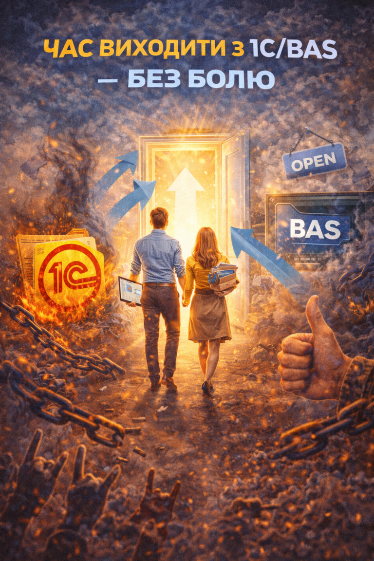 Час виходити з 1С/BAS — спробуйте K2 ERP безкоштовно в хмарі: Час виходити з 1С/BAS — без болю