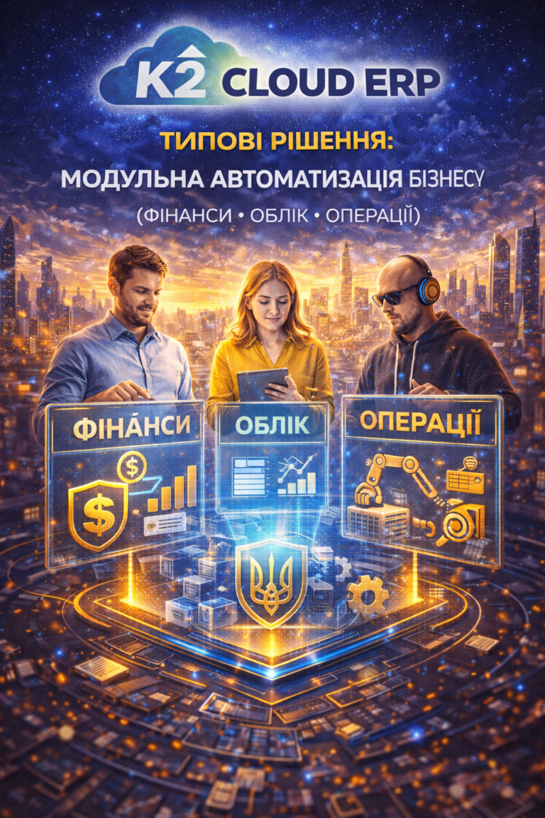 K2 ERP — типові програмний комплекс: модульна механізація обліку бізнесу (бухгалтерія • облік • операції)