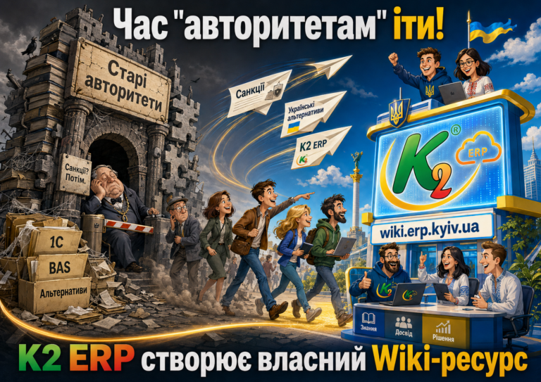 Час “авторитетам” іти: K2 ERP створює власний Wiki-ресурс про санкції, українське ПЗ і життя після 1С/BAS