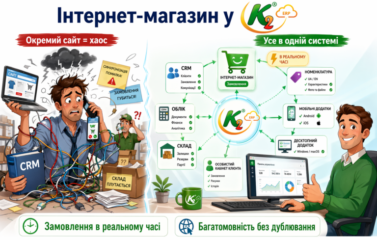 Інтернет-магазин у K2 ERP — спробуйте K2 ERP безкоштовно в хмарі: Інтернет-магазин у K2 ERP