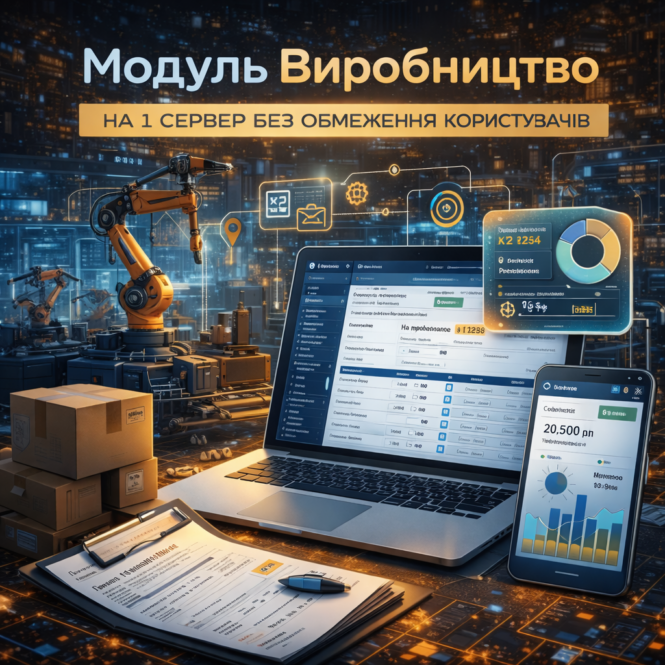 Модуль Виробництво — модуль K2 ERP для вашого бізнесу: Розділ системи Виробництво 1 Виробництво
