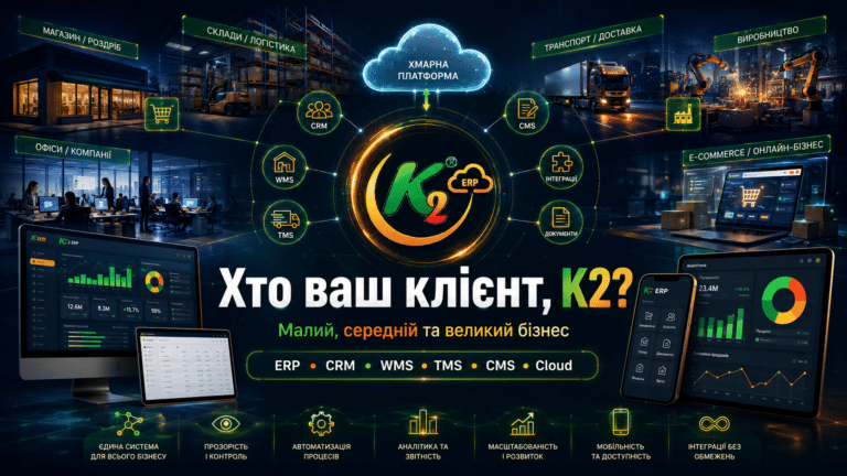 Хто ваш клієнт, K2 — спробуйте K2 ERP безкоштовно в хмарі: Хто ваш споживач послуг, K2?